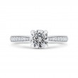 Round Diamond Solitaire Plus Engagement Ring in 14K White Gold