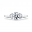 Round Diamond Solitaire Plus Engagement Ring in 14K White Gold