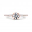 Diamond Halo Engagement Ring in 14K Two Tone Gold