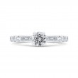 Diamond Solitaire Plus Engagement Ring in 14K White Gold