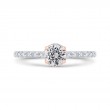 Diamond Halo Engagement Ring in 14K Two Tone Gold