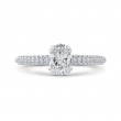 Oval Cut Diamond Classic Engagement Ring in 14K White Gold