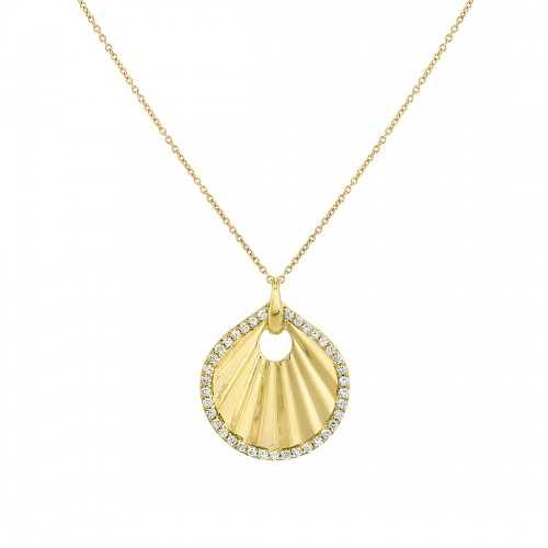 14K Yellow Gold Medallion Pendant