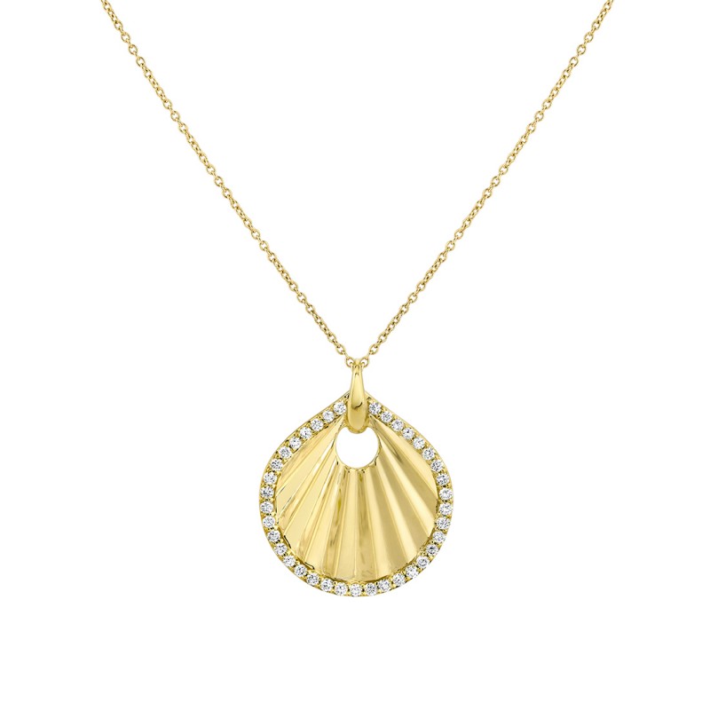 14K Yellow Gold Medallion Pendant