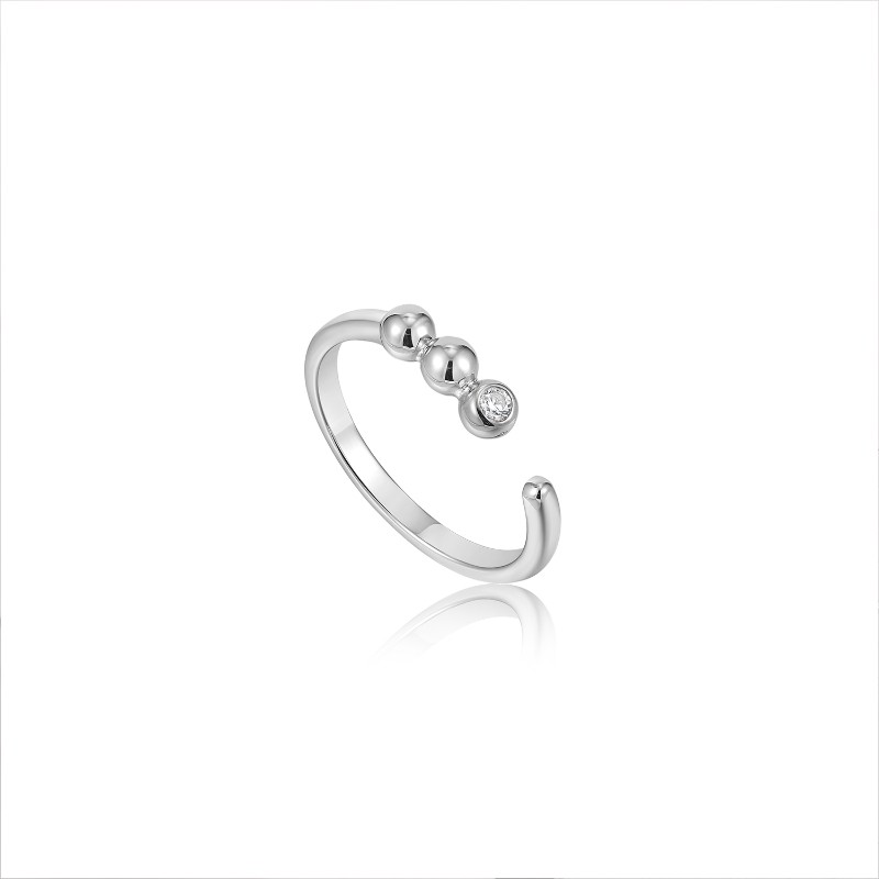 http://nfoxjewelers.bluestar-apps.com/upload/product/ANIA HAIE STERLING SILVER ORB SPARKLE ADJUSTABLE RING