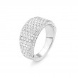 14K WHITE GOLD WIDE TAPERED BAND WITH 2.10CTTW ROUND SI CLARITY & G COLOR DIAMONDS (FINGER SIZE 6.75)