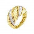 14kt Yellow Gold Diamond Swirl Ring