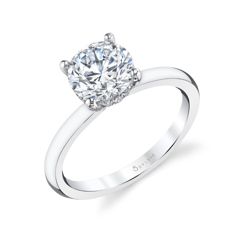 http://nfoxjewelers.bluestar-apps.com/upload/product/14K WHITE GOLD SOLITAIRE SETTING WITH .12CTTW ROUND SI1 CLARITY & GH COLOR DIAMONDS UNDER THE FOUR PRONG (FOR A 2CT ROUND)