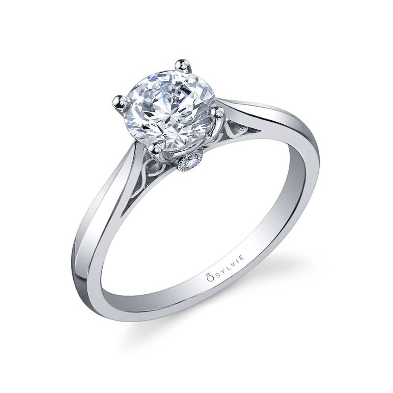 http://nfoxjewelers.bluestar-apps.com/upload/product/14K WHITE GOLD SOLITAIRE MOUNTING WITH .03TWT ROUND DIAMOND SET UNDER THE FOUR PRONG HEAD (FOR CUSTOMERS 4.75MM ROUND)