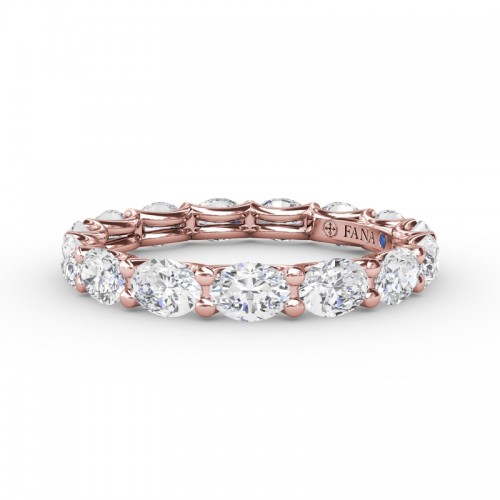 Shared Prong Oval Eternity Band