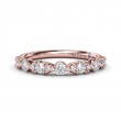 Alternating Marquise and Round Diamond Ring