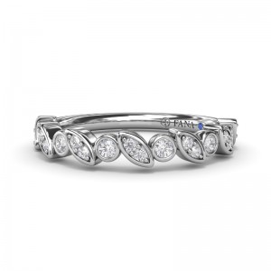 Multi-shaped Bezel Set Diamond Band