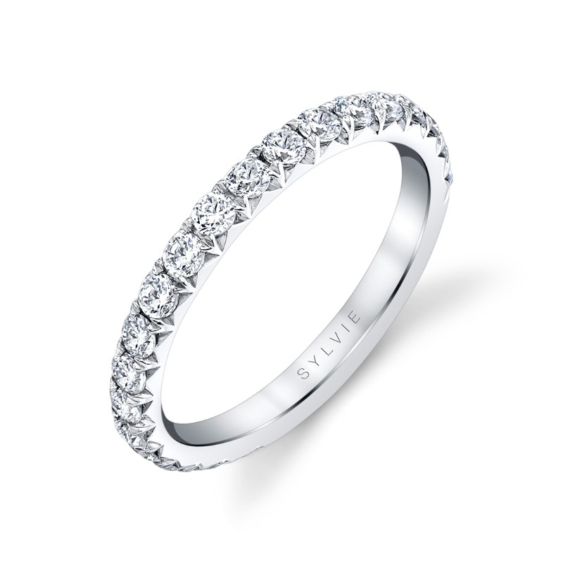 Wide Pave Wedding Band - Querida